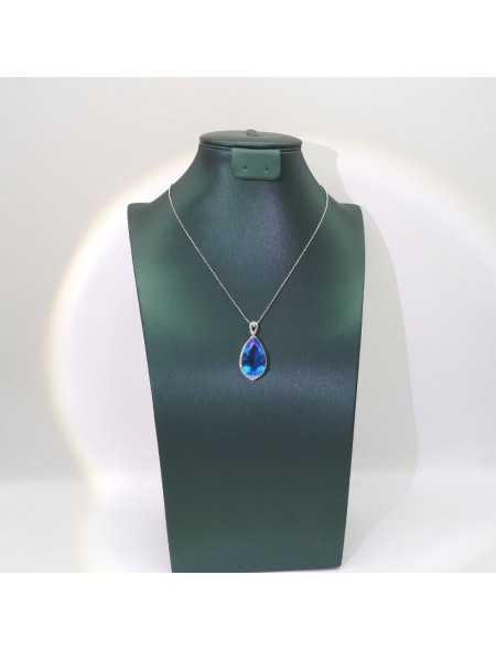 Natural London sapphire necklace