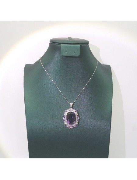 Natural Amethyst with jewel necklace