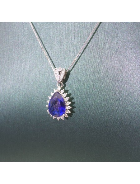 Natural Sapphire with jewel pendant necklace