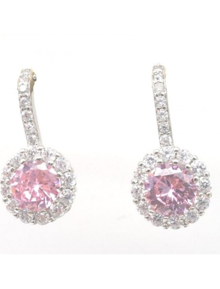 Natural pink jewel with high heels jewel earring