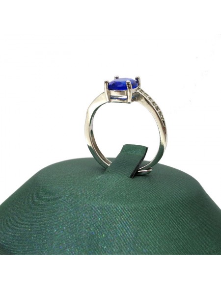 Natural sapphire inlaid irregular gem ring