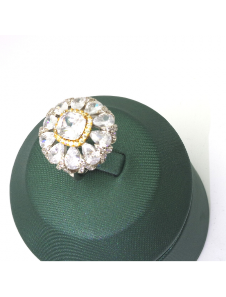 Natural mosan Diamond Flower Ring