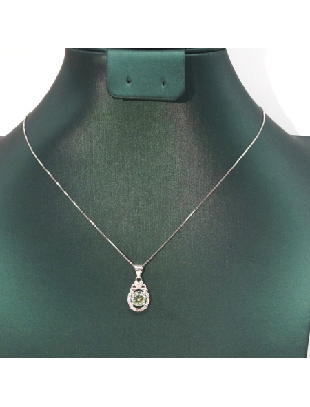 Love oval mosan Pendant