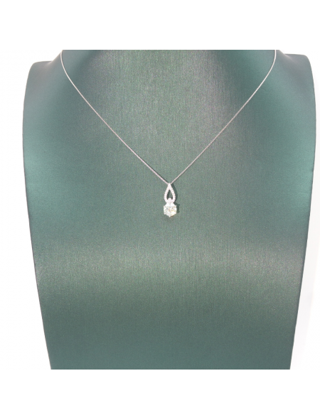 Simple water drop round mosan Pendant