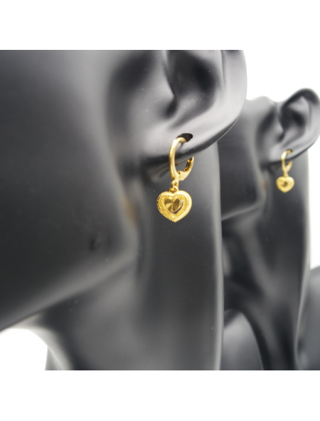 Snowflake heart ear stud set