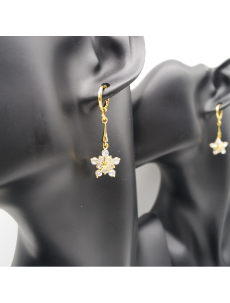 Snowflake heart ear stud set